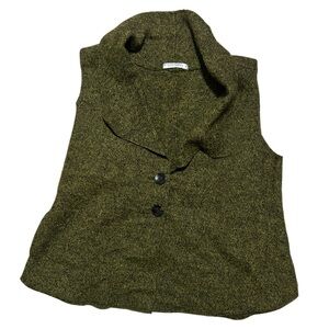 Cut Loose 100% Wool Vest Dark Green Heather XL Made in USA